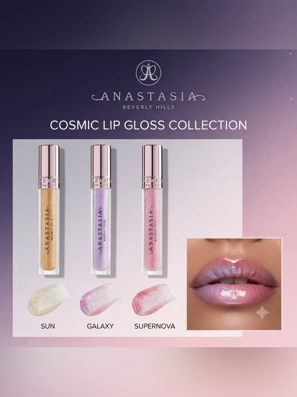 NEW✅ Anastasia Beverly Hills Cosmic Collection Lip Gloss Trio - Brand New in Box